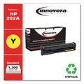 Innovera Remanufactured Yellow Toner, Replacement for 202A (CF502A), 1,300 Page-Yield