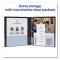 Avery Framed View Heavy-Duty Binders, 3 Rings, 3" Capacity, 11 x 8.5, Navy Blue