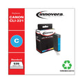 Innovera Remanufactured Cyan Ink, Replacement for CLI-221C (2947B001), 535 Page-Yield
