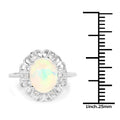 1.73 Carat Genuine Ethiopian Opal & White Topaz .925 Sterling Silver Ring by Bids.com