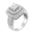 14KT White Gold Round and Princess Diamond Ring (2 1/4 cttw, H-I Color, SI1-SI2 Clarity) by Bids.com