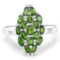 1.28 Carat Genuine Chrome Diopside .925 Sterling Silver Ring by Bids.com