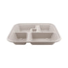 World Centric Fiber Bento Box Containers, 5-Compartment, 11.8 x 9.4 x 2, Natural, Paper, 300/Carton
