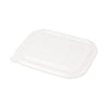World Centric PLA Lids for Fiber Containers, 8.8 x 6.9 x 0.8, Clear, Plastic, 400/Carton