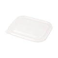 World Centric PLA Lids for Fiber Containers, 8.8 x 6.9 x 0.8, Clear, Plastic, 400/Carton