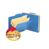 Smead Six-Section Poly Classification Folders, 2 Dividers, Letter Size, Blue, 10/Box