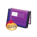Smead Poly Wallets, 2.25" Expansion, 1 Section, Elastic Cord Closure, Letter Size, Translucent Purple