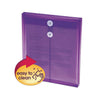 Smead Poly String and Button Interoffice Envelopes, Open-End (Vertical), 9.75 x 11.63, Transparent Purple, 5/Pack