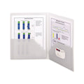 Smead Frame View Poly Two-Pocket Folder, 100-Sheet Capacity, 11 x 8.5, Clear/Oyster, 5/Pack