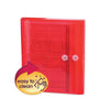 Smead Poly String and Button Interoffice Envelopes, Open-Side (Horizontal), 9.75 x 11.63, Transparent Red, 5/Pack