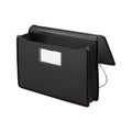 Smead Poly Premium Wallets, 5.25" Expansion, 1 Section, Elastic Cord Closure, Legal Size, Black