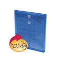 Smead Poly String and Button Interoffice Envelopes, Open-End (Vertical), 9.75 x 11.63, Transparent Blue, 5/Pack