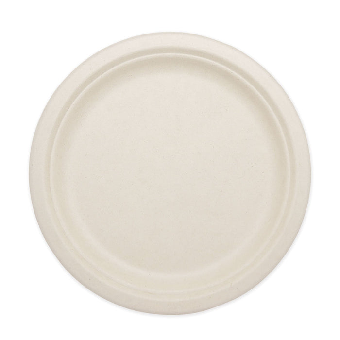 World Centric Fiber Plates, 9" dia, Natural, 1,000/Carton