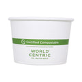 World Centric Paper Bowls, 8 oz, 3.5" Diameter x 2.3"h, White, 1,000/Carton