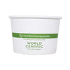 World Centric Paper Bowls, 16 oz, 4.4" Diameter x 3"h, White, 500/Carton
