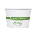 World Centric Paper Bowls, 16 oz, 4.4" Diameter x 3"h, White, 500/Carton