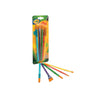 Crayola Arts and Craft Brush Set, Assorted Sizes, Natural Hair, Angled, Flat, Round, 5/Set