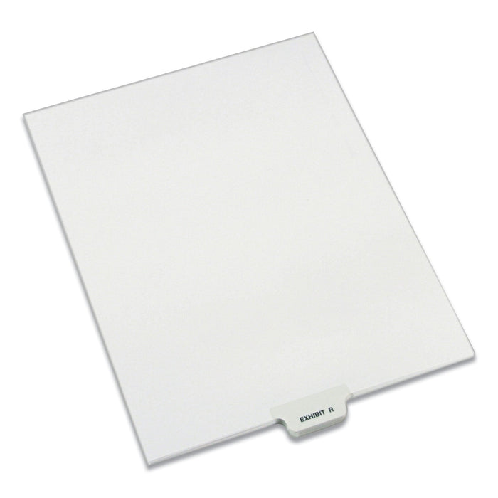 Avery-Style Preprinted Legal Bottom Tab Dividers, 26-Tab, Exhibit R, 11 x 8.5, White, 25/Pack