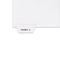 Avery-Style Preprinted Legal Bottom Tab Divider, 26-Tab, Exhibit A, 11 x 8.5, White, 25/PK