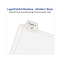 Avery-Style Preprinted Legal Bottom Tab Divider, 26-Tab, Exhibit B, 11 x 8.5, White, 25/PK