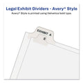 Avery-Style Preprinted Legal Side Tab Divider, 26-Tab, Exhibit P, 11 x 8.5, White, 25/Pack, (1386)