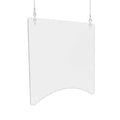 deflecto Hanging Barrier, 23.75" x 23.75", Acrylic, Clear, 2/Carton