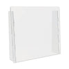deflecto Counter Top Barrier with Full Shield, 27" x 6" x 23.75", Acrylic, Clear, 2/Carton