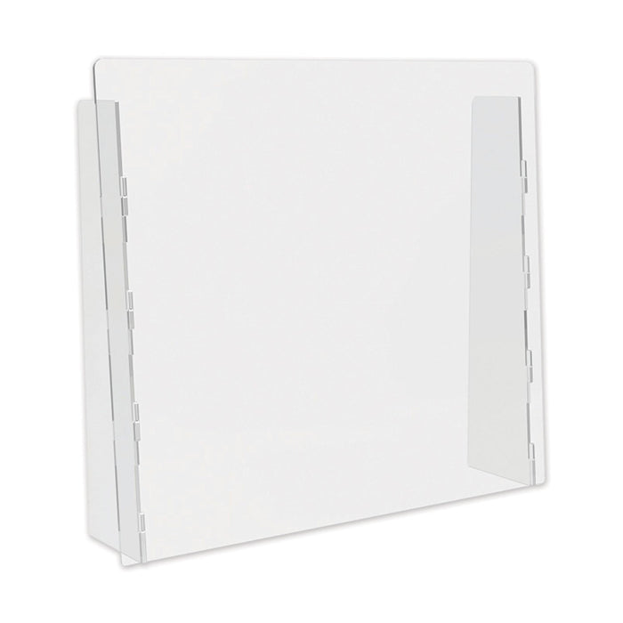 deflecto Counter Top Barrier with Full Shield, 27" x 6" x 23.75", Acrylic, Clear, 2/Carton