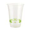 World Centric PLA Clear Cold Cups, 20 oz, Clear, 1,000/Carton