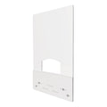 deflecto Mounting Safety Barrier with Pass Thru, 31.5" x 38", Acrylic, Clear, 2/Carton