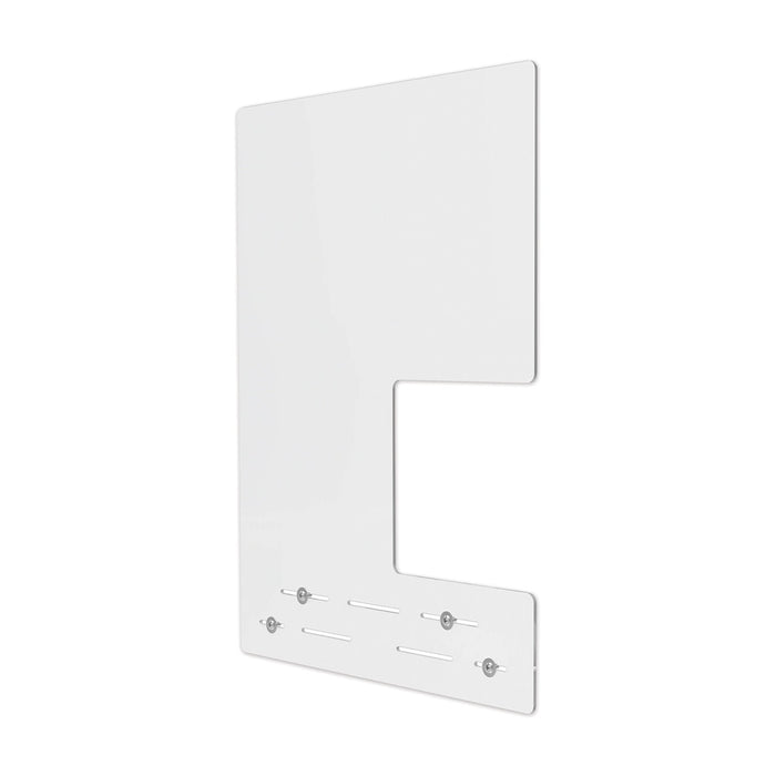 deflecto Mounting Safety Barrier with Side Pass Thru, 23.75" x 31.75", Acrylic, Clear, 2/Carton