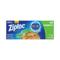 Ziploc Resealable Sandwich Bags, 1.2 mil, 6.5" x 5.88", Clear, 480/Carton
