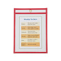 C-Line Stitched Shop Ticket Holders, Top Load, Super Heavy, Clear, 6" x 9" Inserts, 25/Box