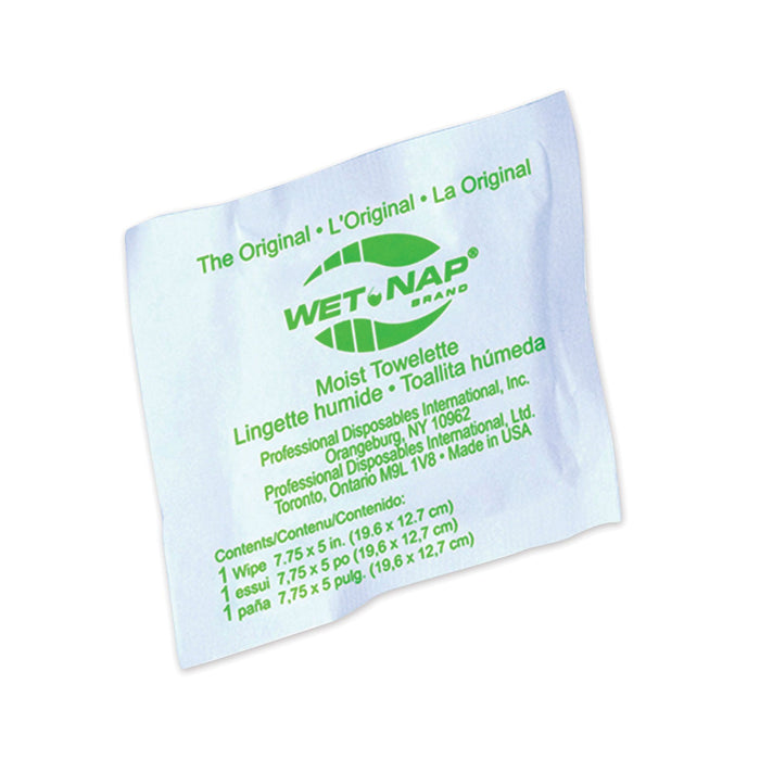 Sani Professional Wet-Nap Premoistened Towelettes, 5 x 7 3/4, White, 100/Pack, 10 Packs/Carton