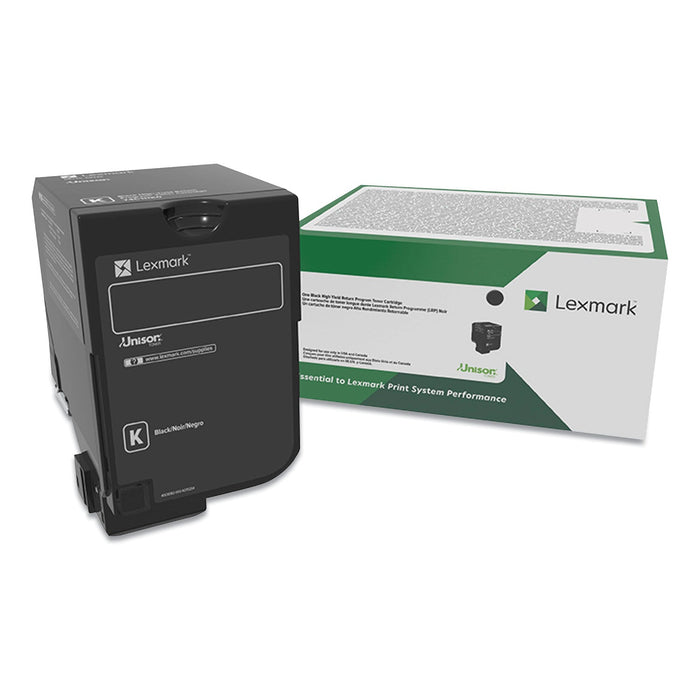 Lexmark 74C00KG Return Program Toner, 3,000 Page-Yield, Black