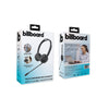 billboard Telecom Headset, Binaural, Over the Head/Behind the Head, Black