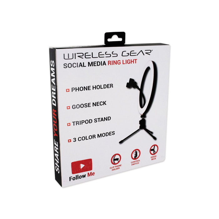 Wireless Gear Social Media Kits, Ring Light and Stand, Black