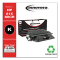 Innovera Remanufactured Black High-Yield MICR Toner, Replacement for 61XM (C8061XM), 10,000 Page-Yield