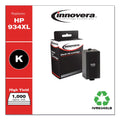 Innovera Remanufactured Black High-Yield Ink, Replacement for 934XL (C2P23AN), 1,000 Page-Yield