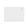 Universal Frameless Magnetic Glass Marker Board, 48" x 36", White