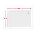Universal Frameless Magnetic Glass Marker Board, 48" x 36", White