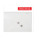Universal Frameless Magnetic Glass Marker Board, 48" x 36", White