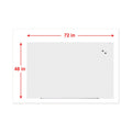 Universal Frameless Magnetic Glass Marker Board, 72" x 48", White