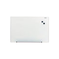 Universal Frameless Magnetic Glass Marker Board, 36" x 24", White