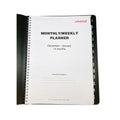 Universal Weekly Planner, 11 x 8, Black Cover, 14-Month, Dec 2022 through Jan 2024