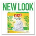 Glad OdorShield Tall Kitchen Drawstring Bags, 13 gal, 0.95 mil, 24" x 27.38", White, 80/Box