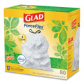 Glad OdorShield Tall Kitchen Drawstring Bags, 13 gal, 0.95 mil, 24" x 27.38", White, 240/Carton