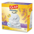Glad OdorShield Tall Kitchen Drawstring Bags, 13 gal, 0.95 mil, 24" x 27.38", White, 80/Box