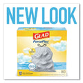 Glad OdorShield Tall Kitchen Drawstring Bags, 13 gal, 0.72 mil, 24" x 27.38", White, 80/Box