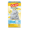 Glad OdorShield Tall Kitchen Drawstring Bags, 13 gal, 0.78 mil, 24" x 27.38", White, 240/Carton